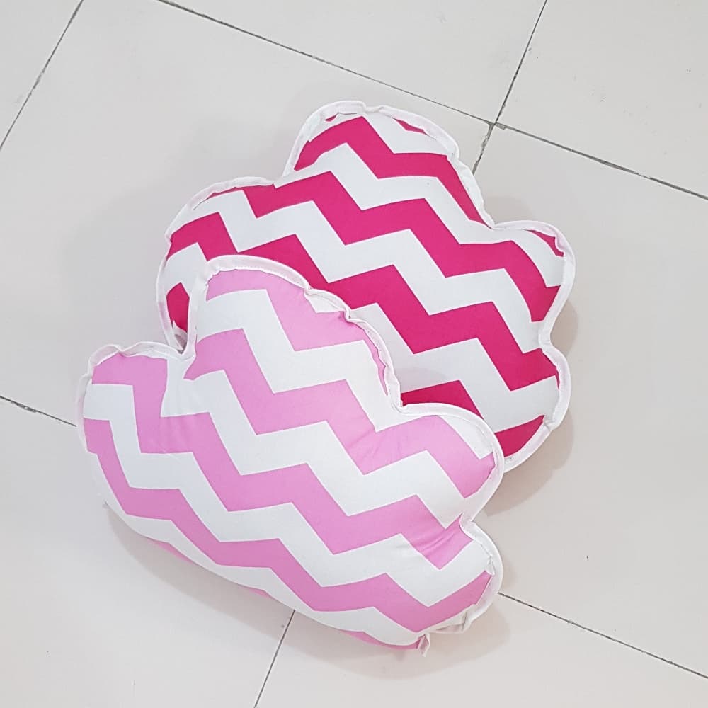 Fuchsia Chevron Cloud Dreamy Cloud Cushion for Kids