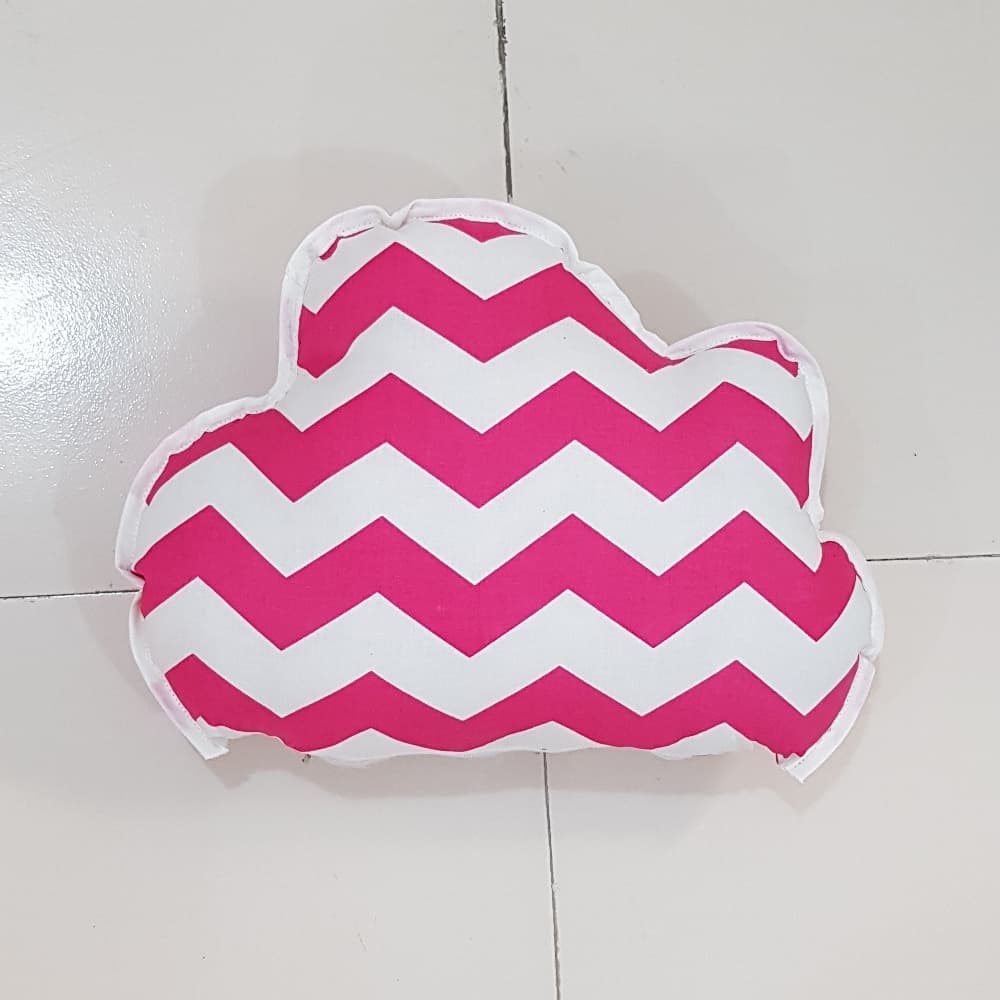 Fuchsia Chevron Cloud Dreamy Cloud Cushion for Kids