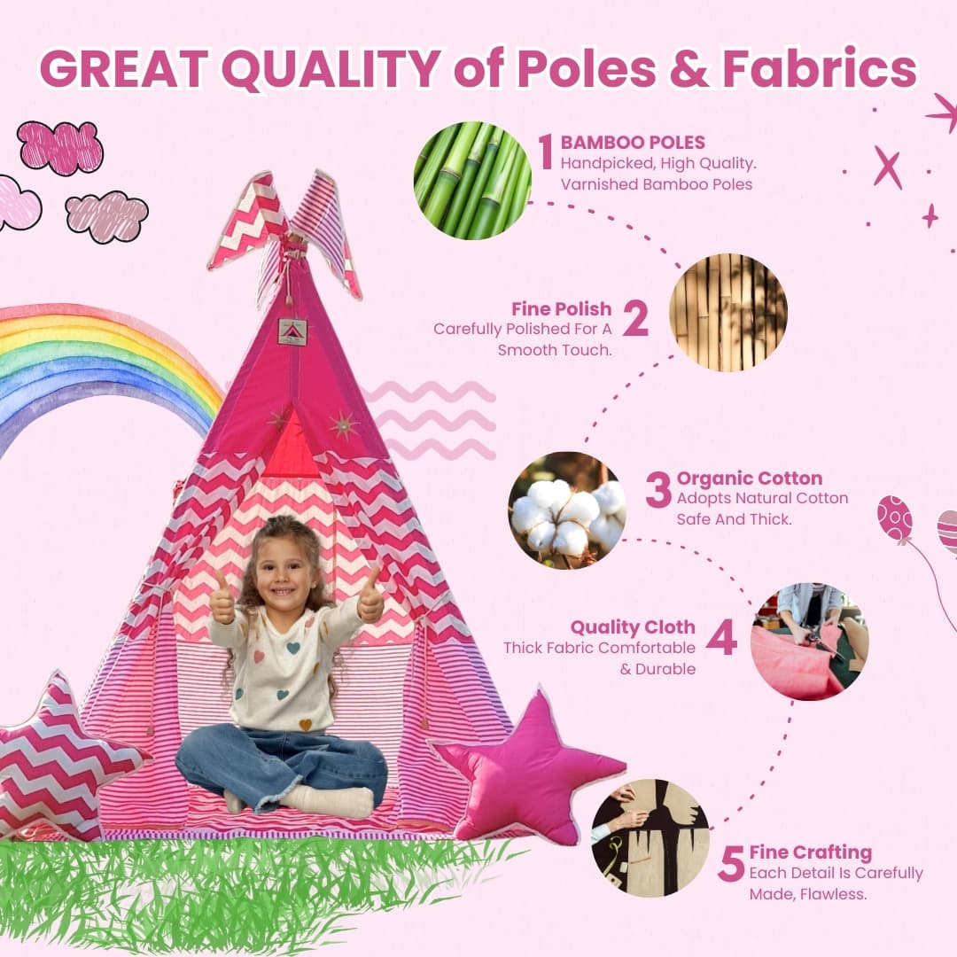 Galaxy Teepee Pink Teepee Tent for Girls