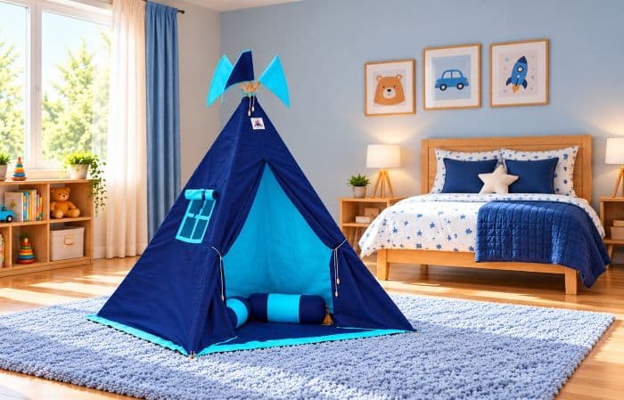 Blue foldable Tent House for Kids
