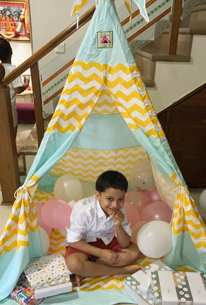 Teepee tent at Shikha's home in Gurgaon