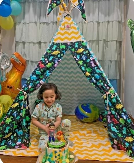 Teepee tent at Donna's home in Sanvyr's Family