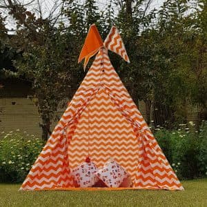 Orange Chevron Teepee A Princess’s Palace