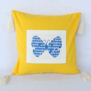 Yellow Blue Cushions Cozy Square Cushions for Kids