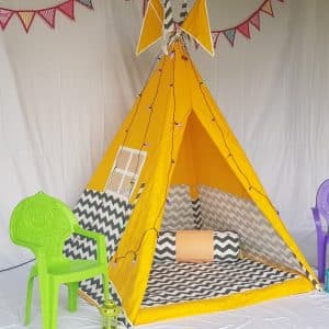 Yellow & Chevron Teepee Cozy Teepee Tent for Kids