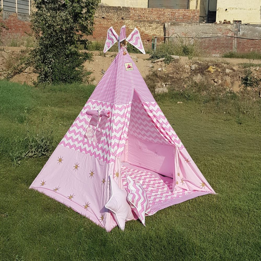teepee tent pink