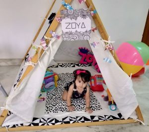 A shape kids tent