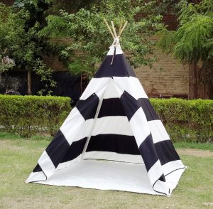 zebra teepee tent