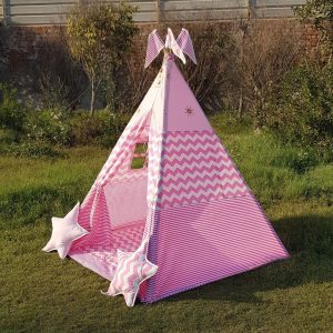 pink tent house