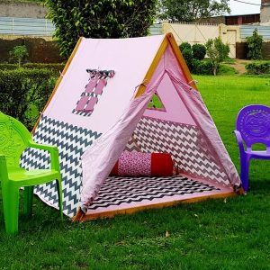 Bubblegum Viking Cozy A-Frame Tent for Kids