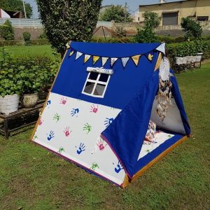 Cool Blue Viking Cozy A-Frame Tent for Kids