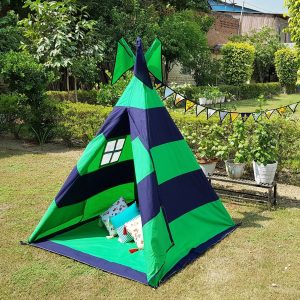 Green & Blue Teepee Stylish and Cozy.