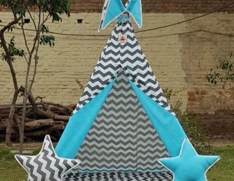 Grey Chevron Teepee Stylish and Cozy.