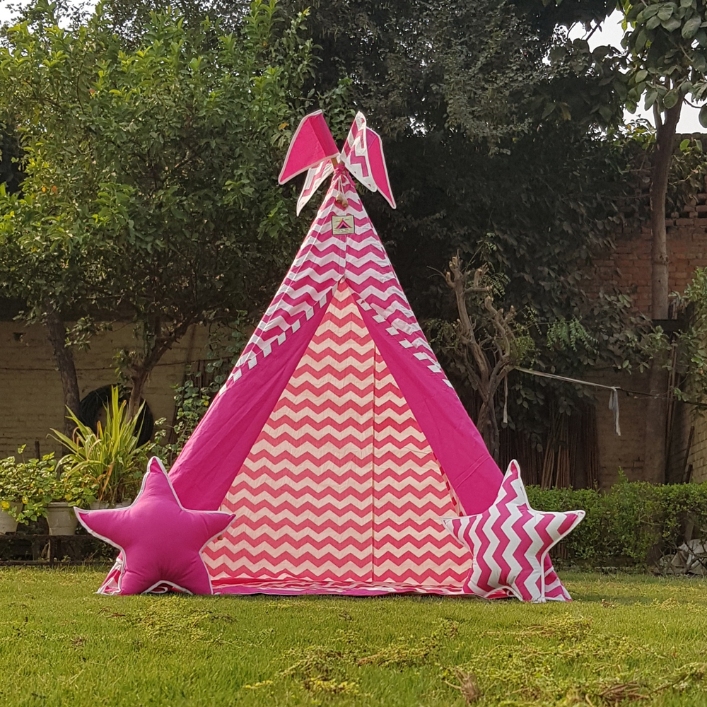 Pink Chevron Teepee Cozy Teepee Tent for Kids