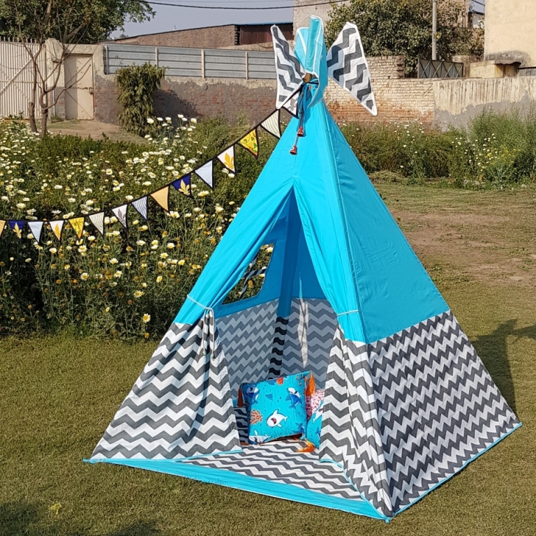 Turquoise & Chevron Teepee A Playful Haven